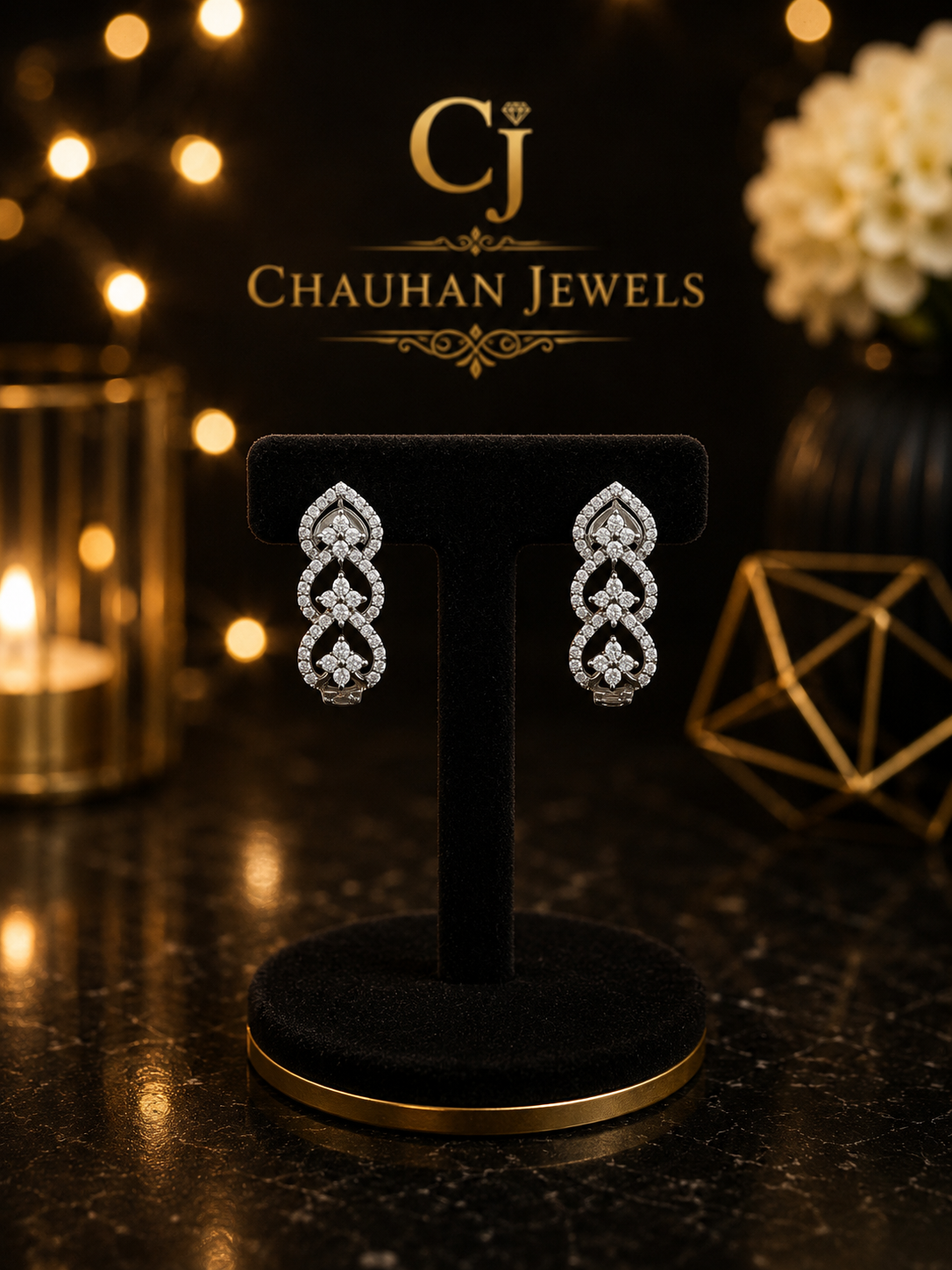 Elegant Silver Statement Earrings