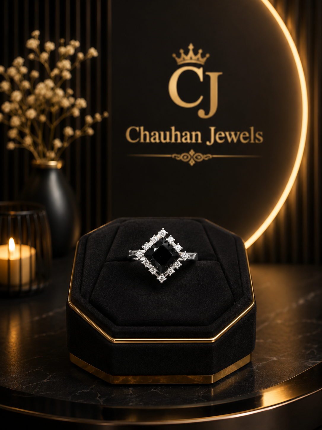 Classic Diamond Halo Ring