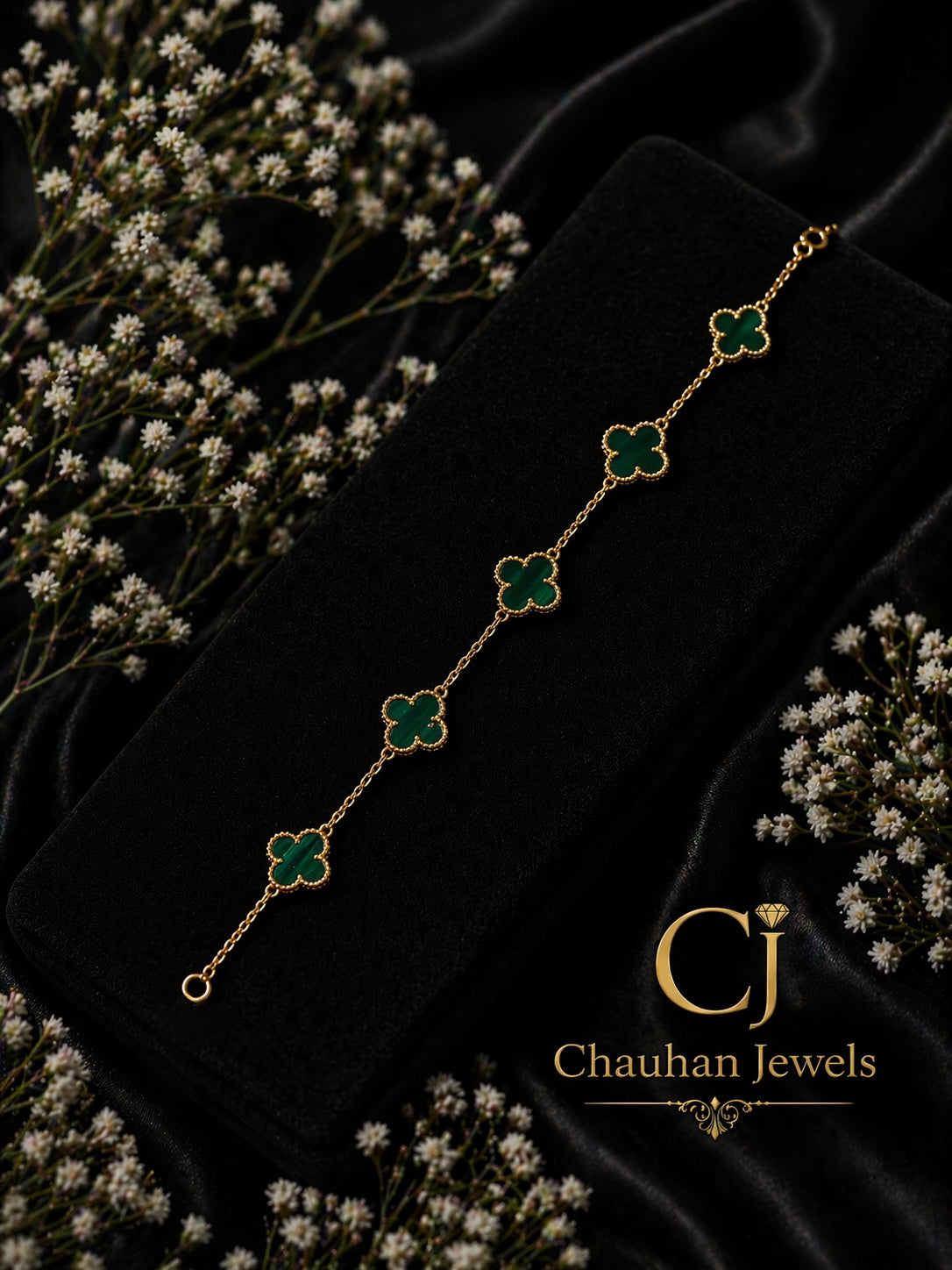Motif Clover Bracelet | 22K Gold Plated