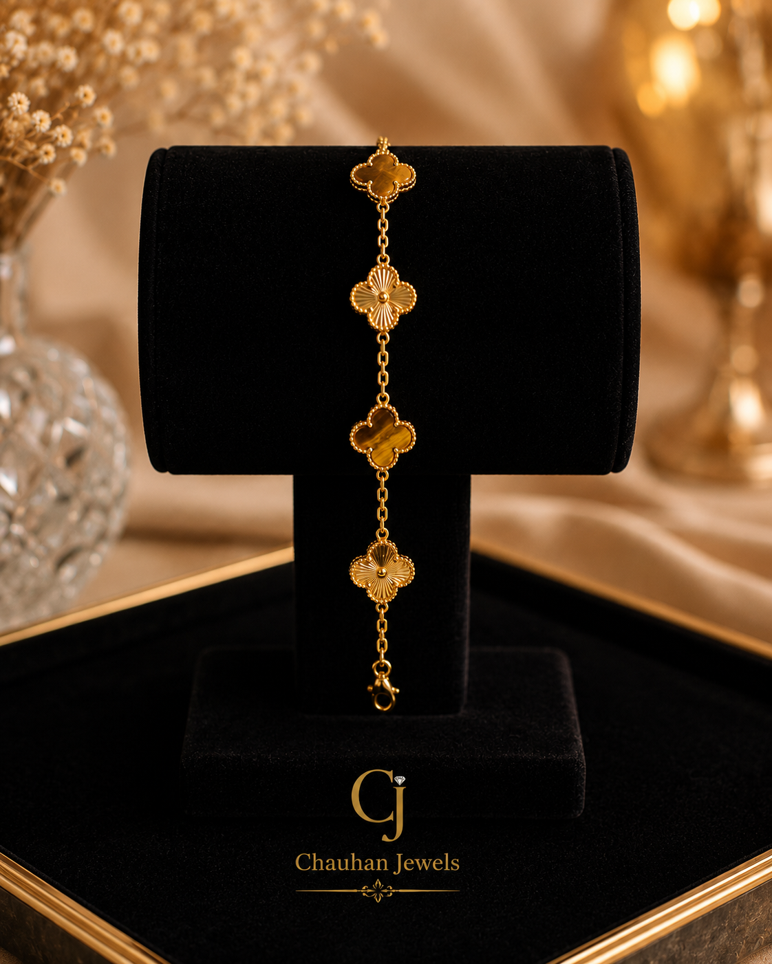 Premium Floral Clover Bracelet