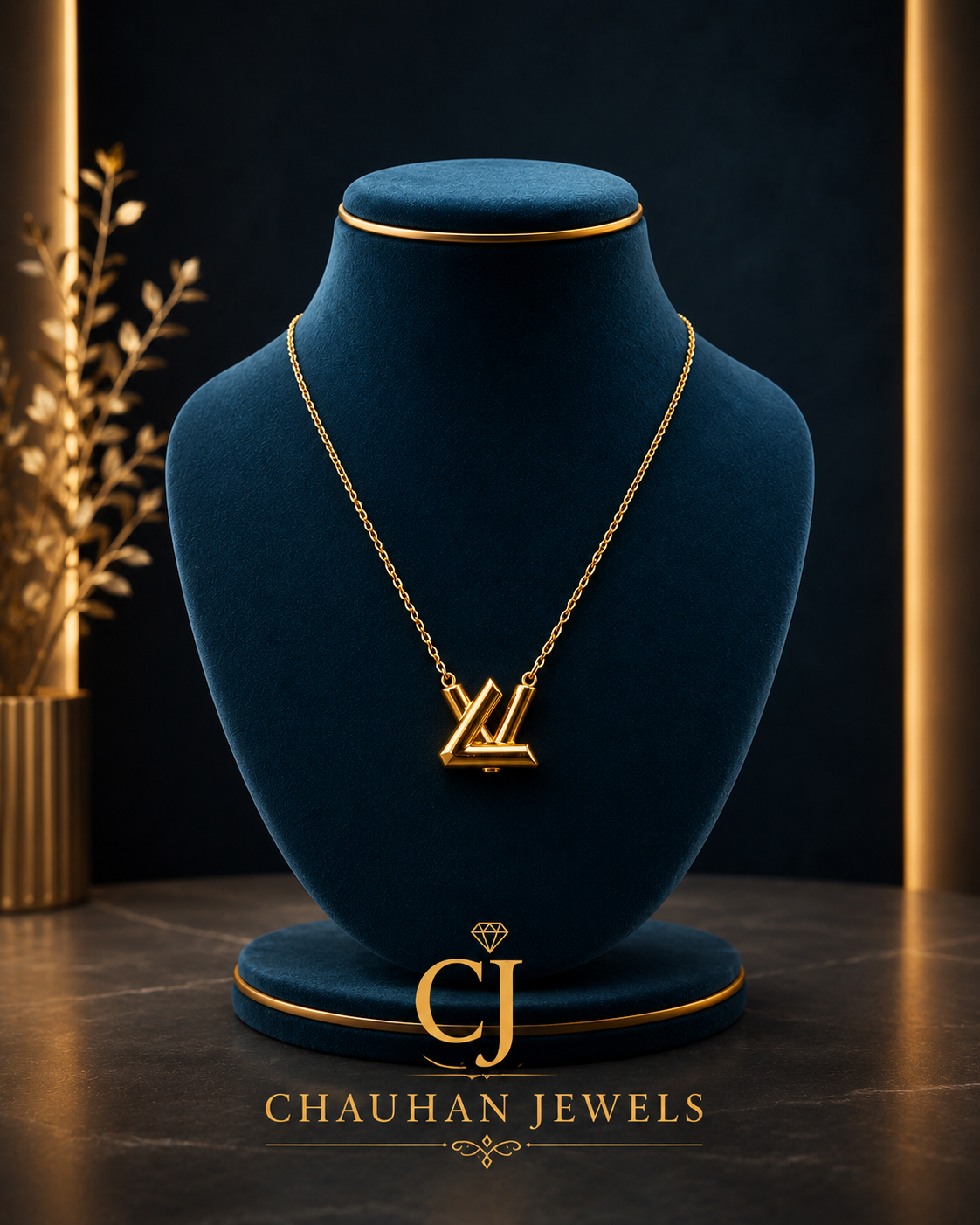 Luxury LV Inspired Pendant Necklace