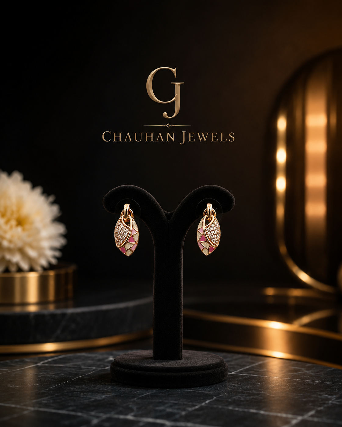 Premium CZ Leaf Earrings