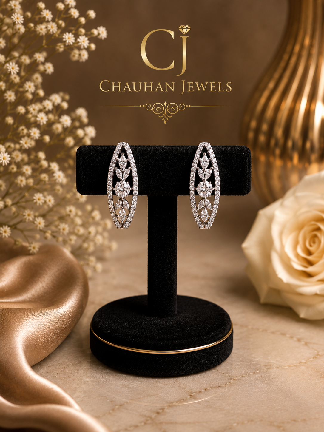 Timeless Silver Marquise Earrings