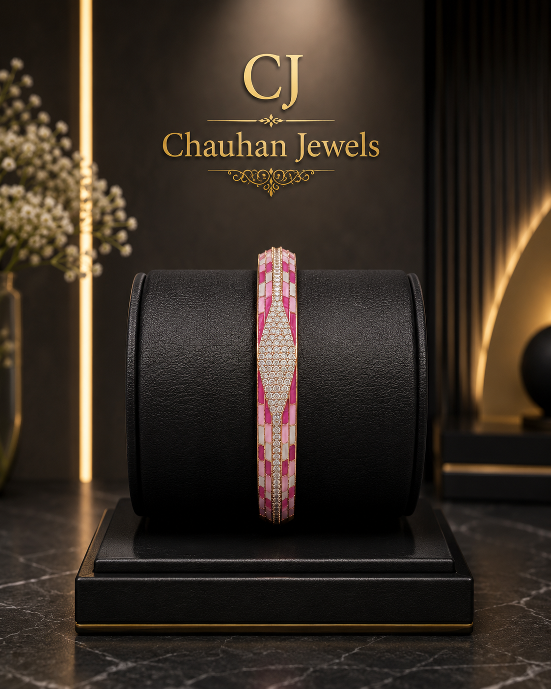 Premium Pink Cubic Zirconia Bracelet