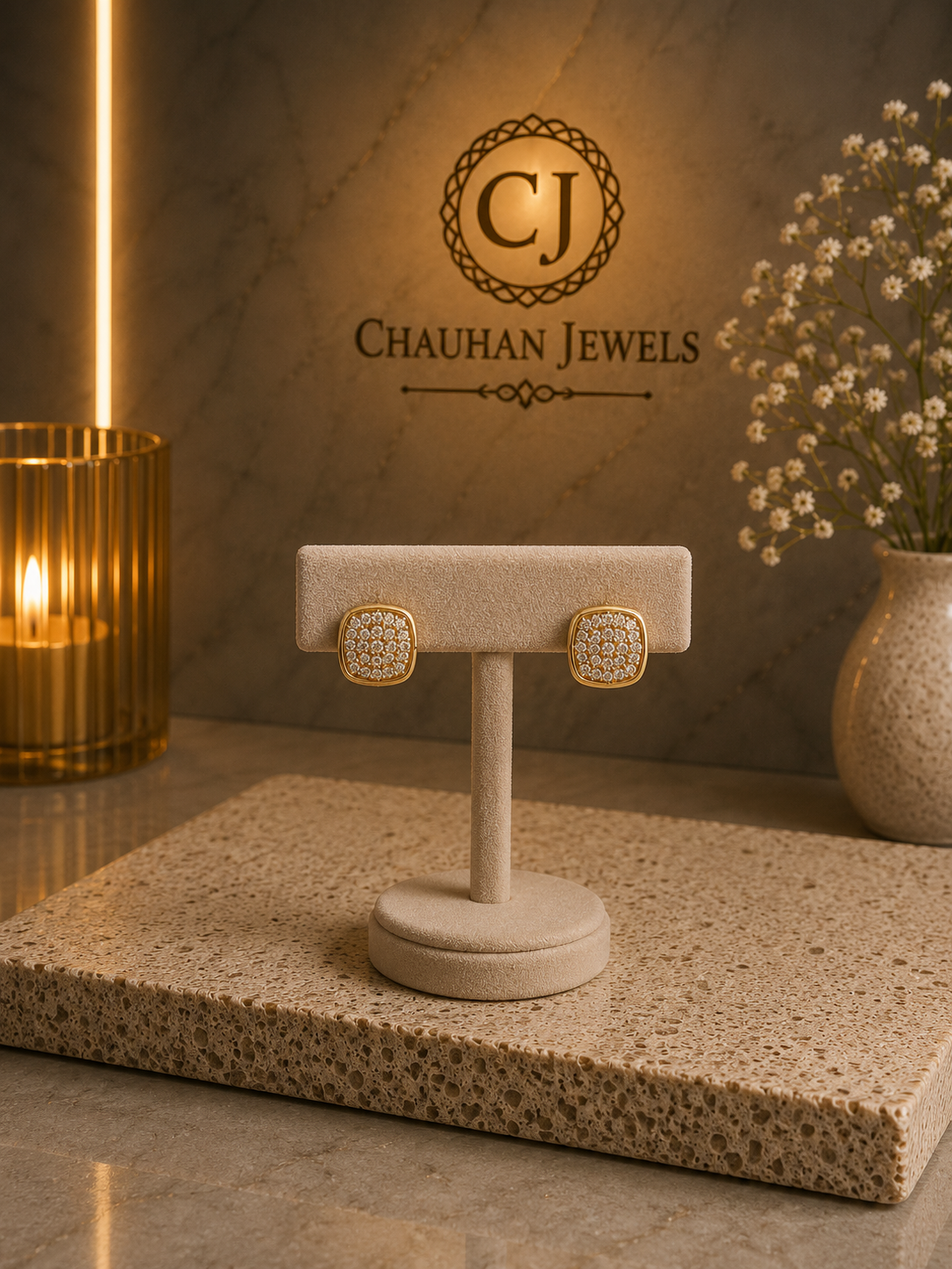 Luxury Cushion-Cut Stud Earrings
