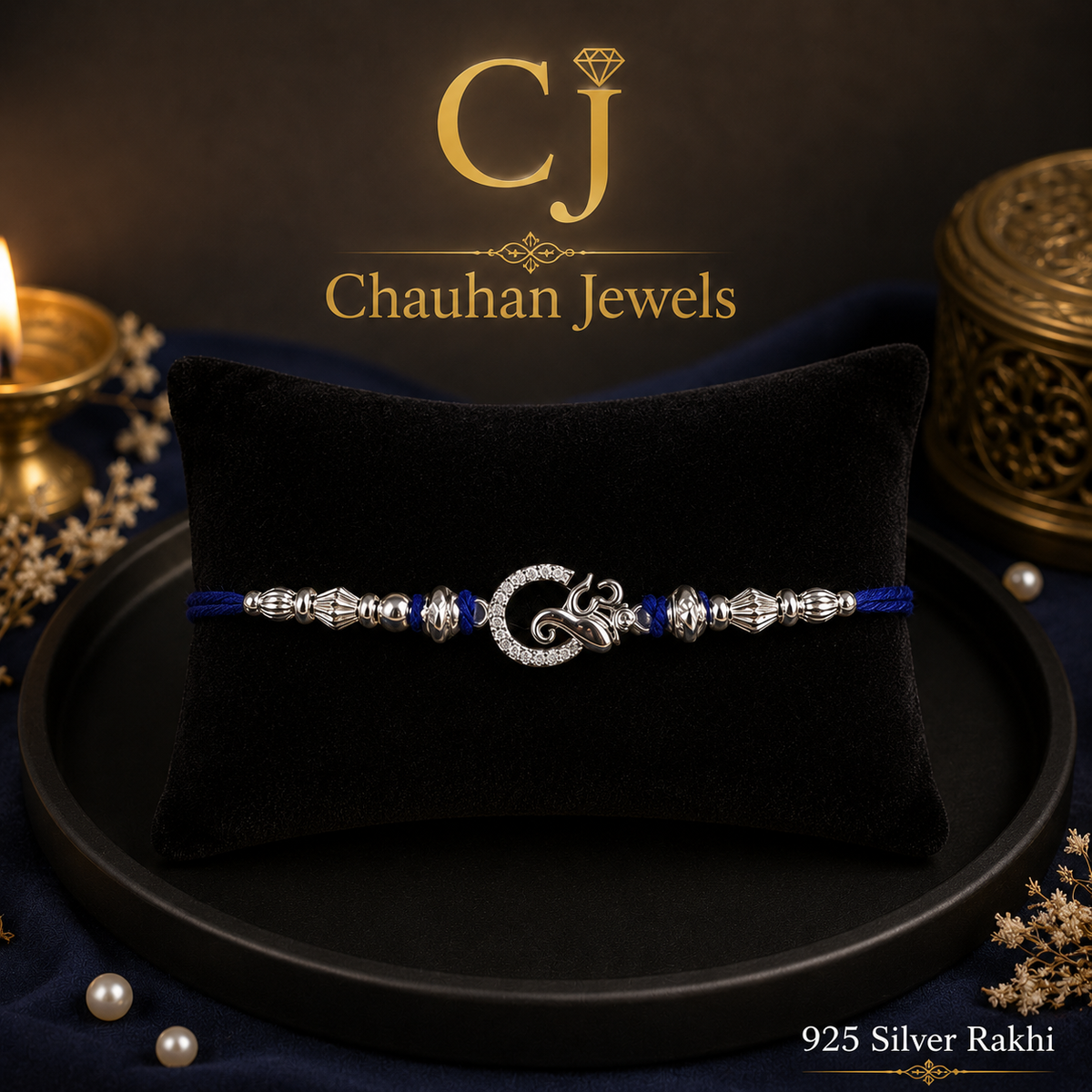 ✨ 925 Silver Ganesha Rakhi – Elegant & Auspicious ✨