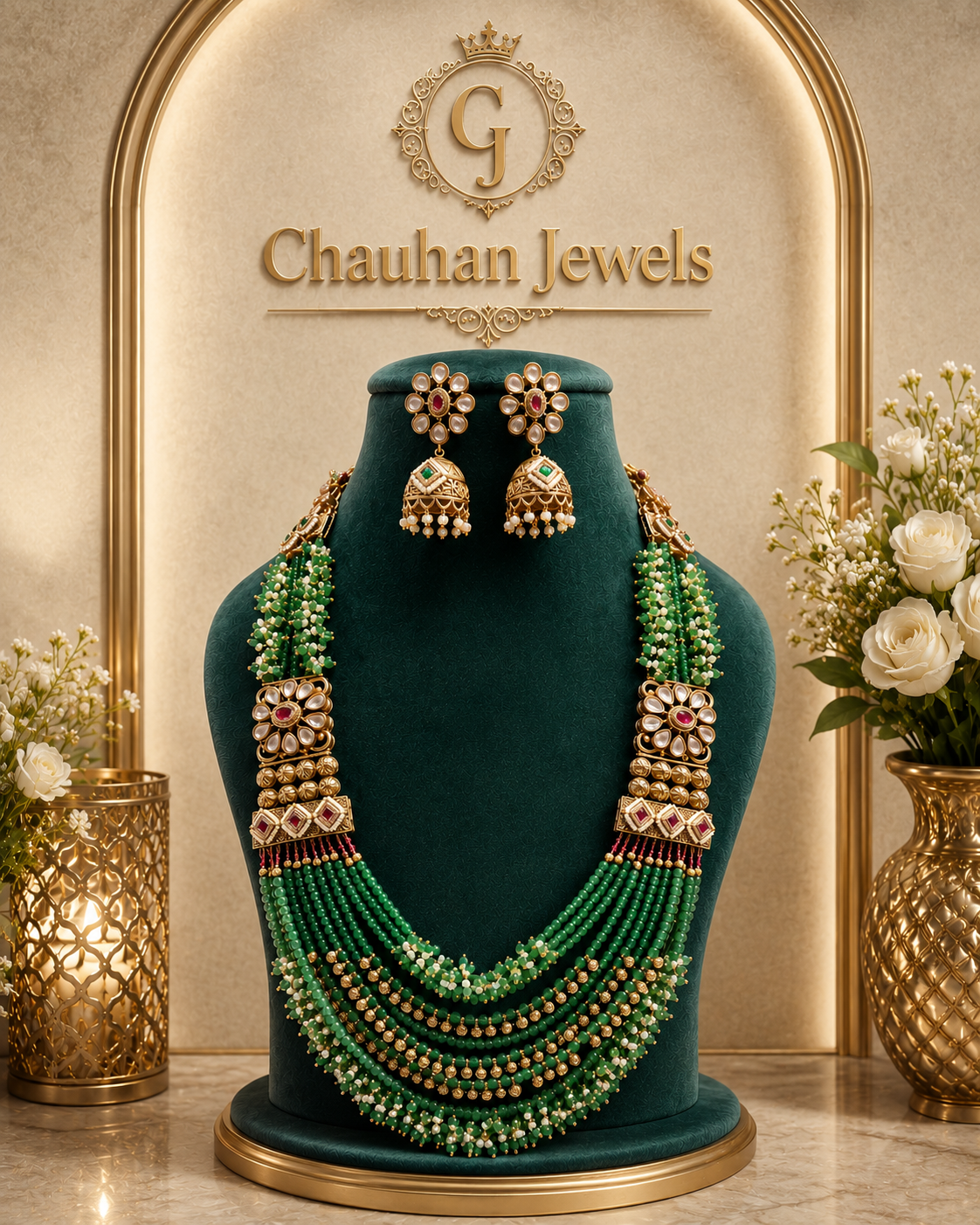 Royal Emerald Necklace Set ✨
