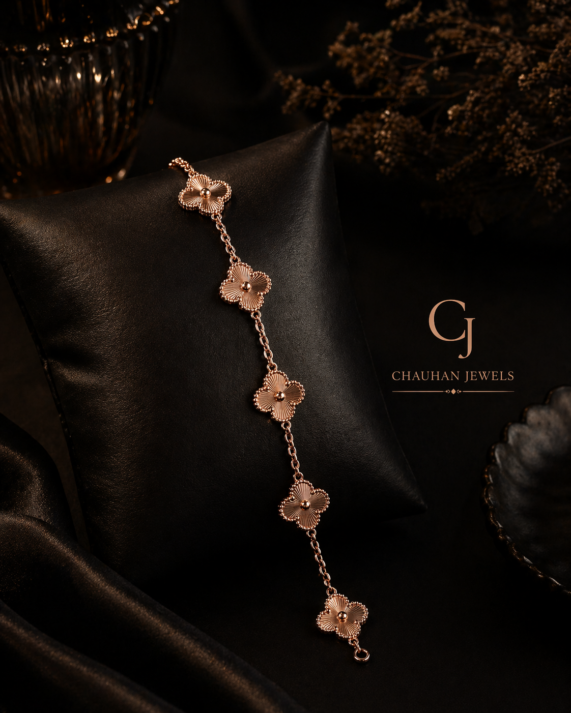 Luxury Van Cleef Inspired Clover Bracelet | Gold & Rose Gold