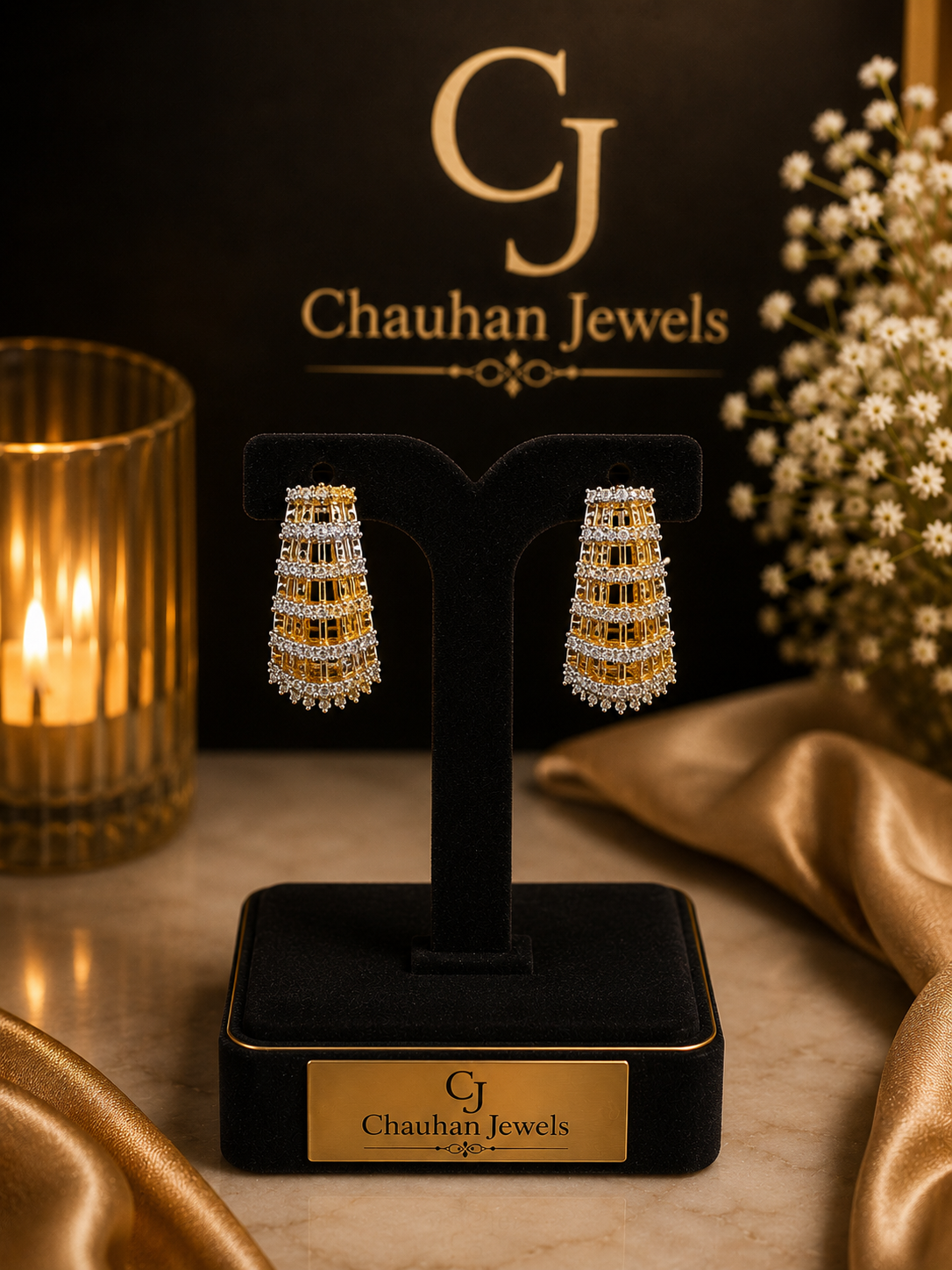Luxury CZ Cascade Drop Earrings