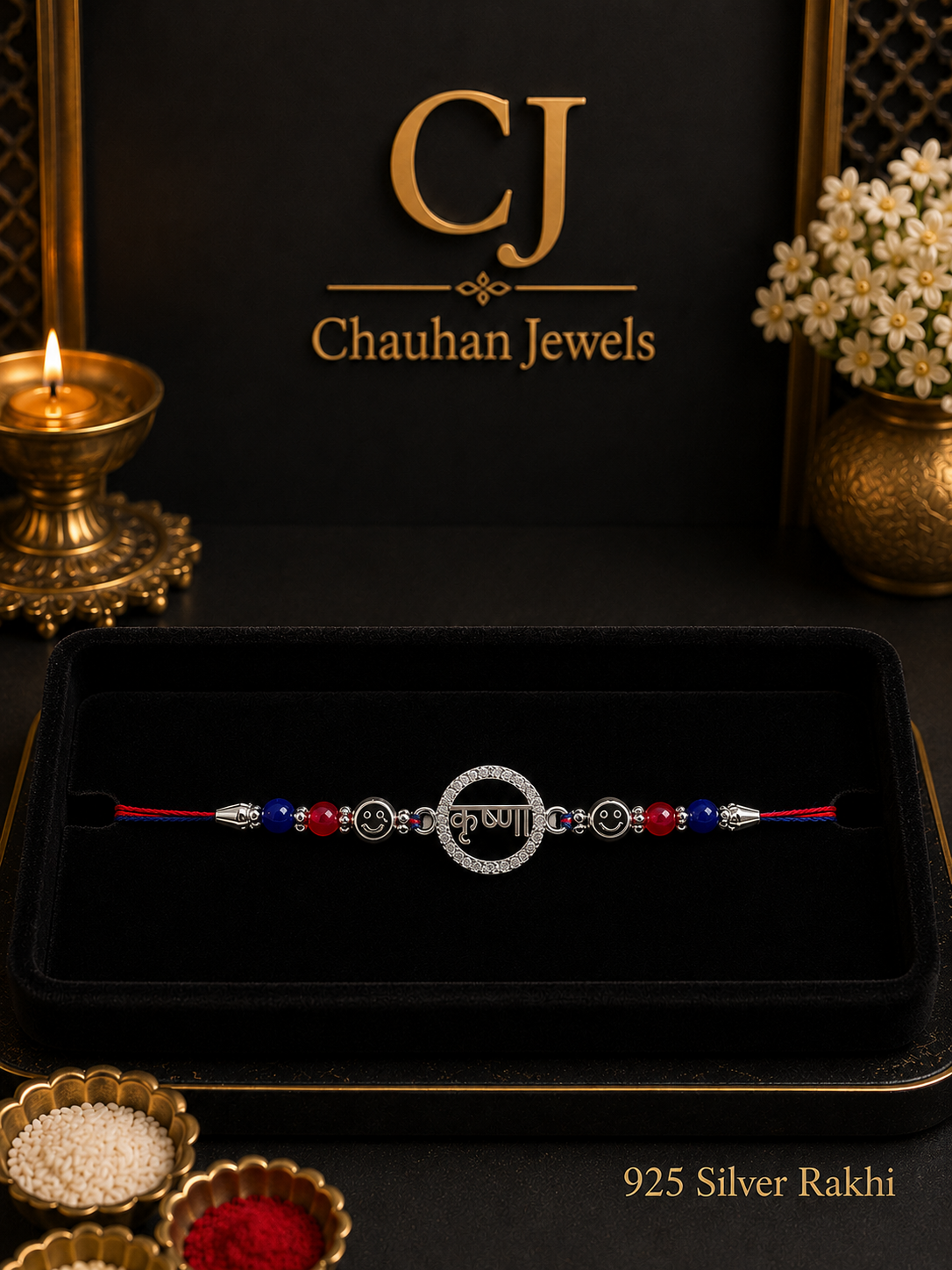925 Silver “Shubh” Rakhi – A Blessing of Love & Good Fortune ✨
