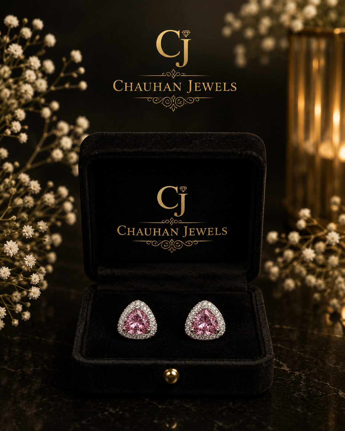 Elegant Pink Fashion Studs