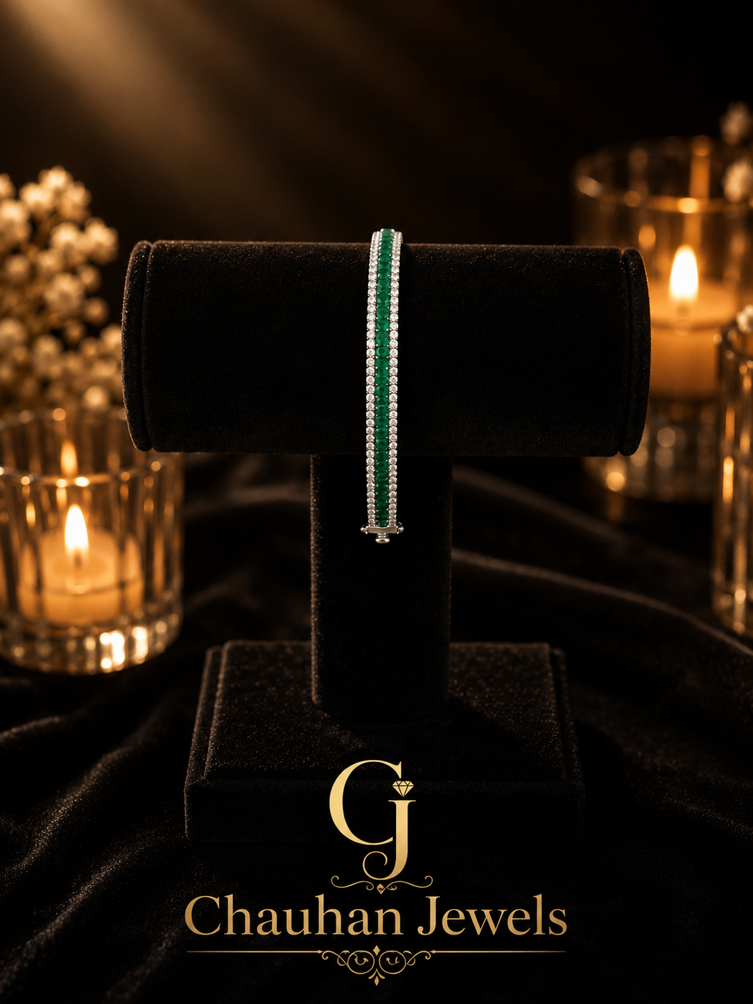 Premium Green Cubic Zirconia Bracelet