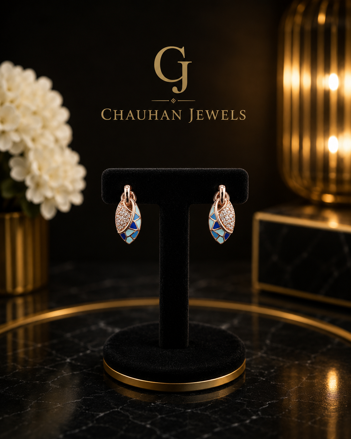 Premium CZ Leaf Earrings