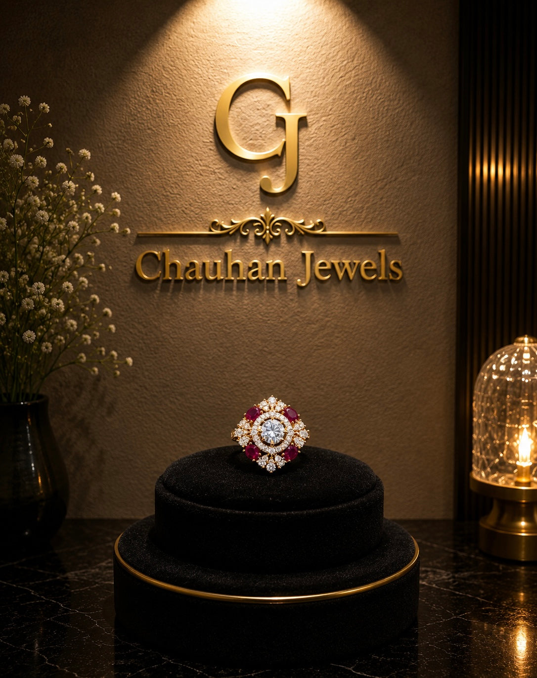 Luxury Floral CZ Ring