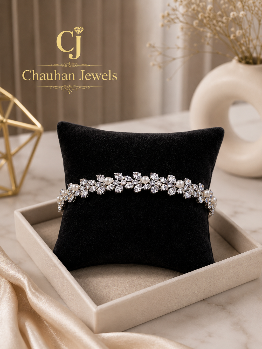 Elegance Persona Cubic Zirconia Gold Plated Kada